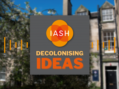 A logo reading 'Decolonising Ideas', set in front of the Institute.