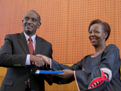 Richard Sezibera and Louise Mushikiwabo