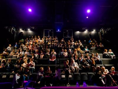 An audience at the Traverse Theatre